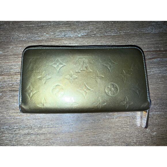Louis Vuitton Zippy Wallet Women's Green Monogram Vernis Leather Long Clutch Zip - Picture 2 of 16